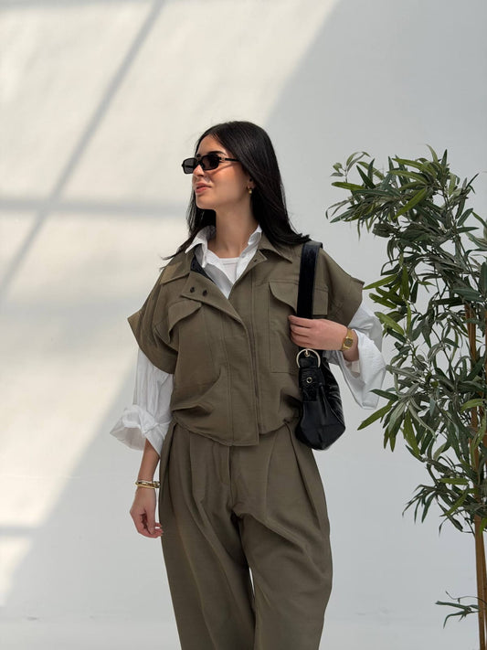 Gabardine Cobra Cut Suit — Suit Set by Yokaa