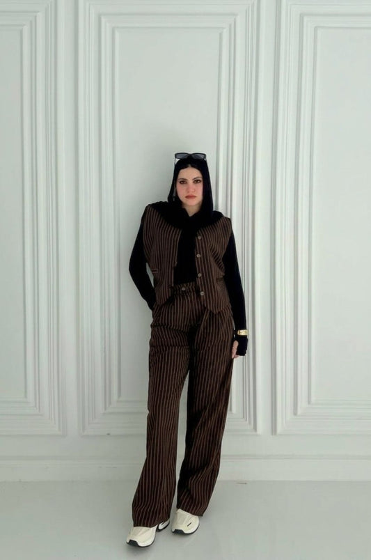 Formal Rosaline Pinstripe Suit Set — Suit Set by Yokaa