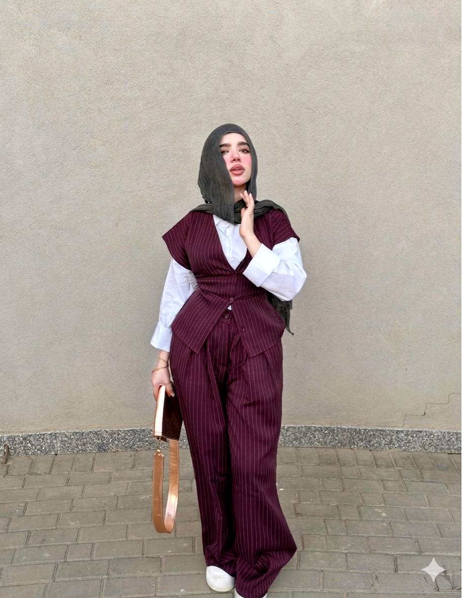 Rosaline Suit Set with Back Belt — photo 4 — Yokaa Suit Set