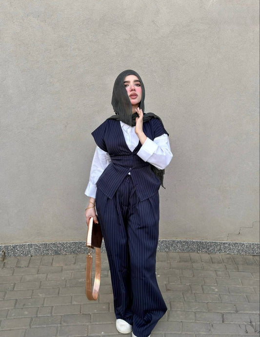 Rosaline Suit Set with Back Belt — photo 2 — Yokaa Suit Set