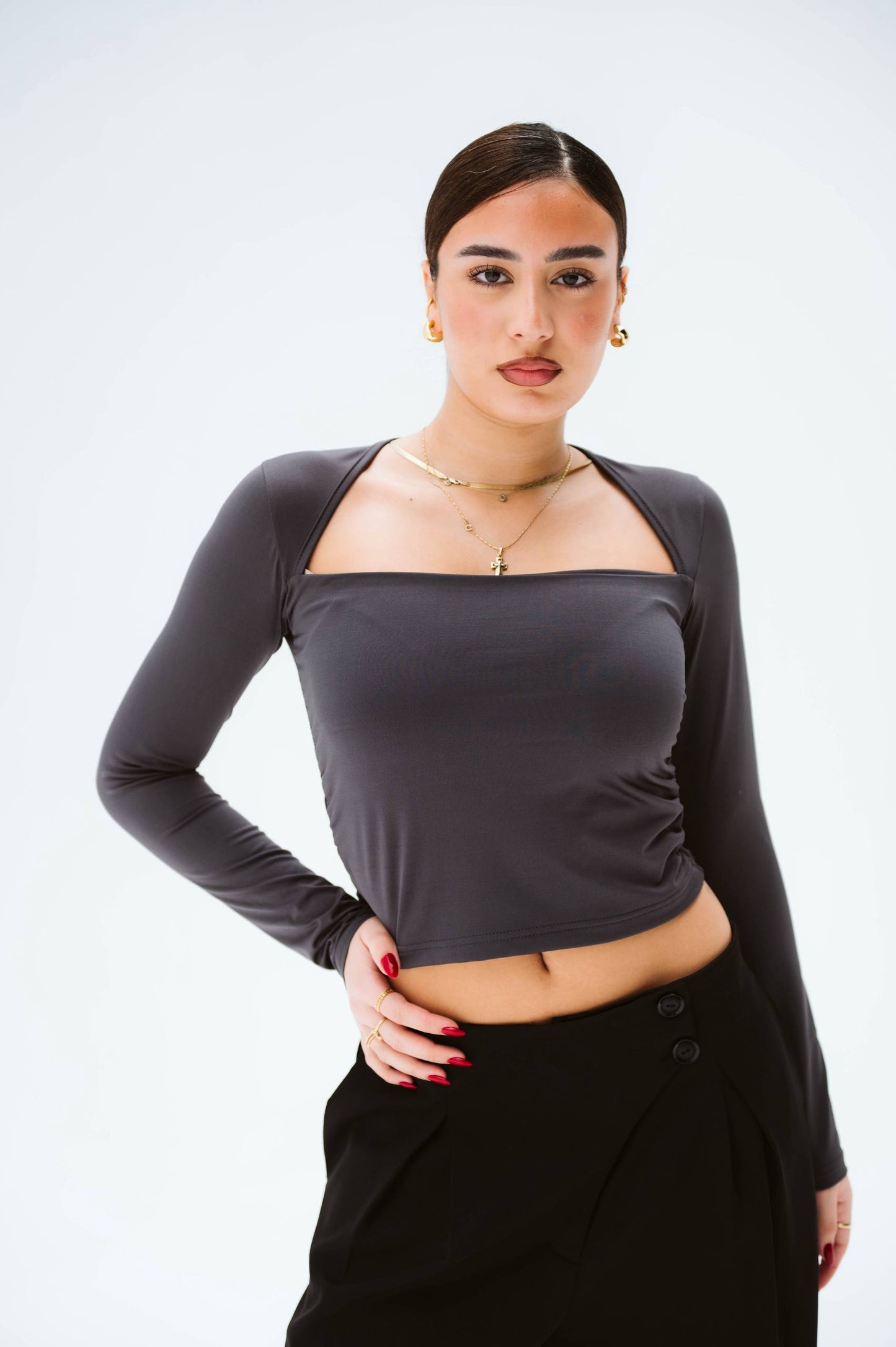 Basic Top – Ribbed Fabric — photo 3 — Yokaa Top