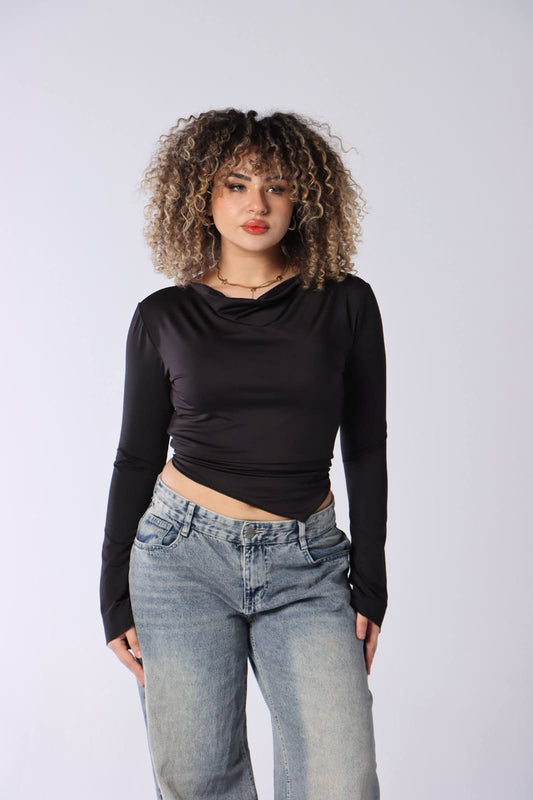 Basic Ruched Sleeve Top Imported Fabric — Top by Yokaa