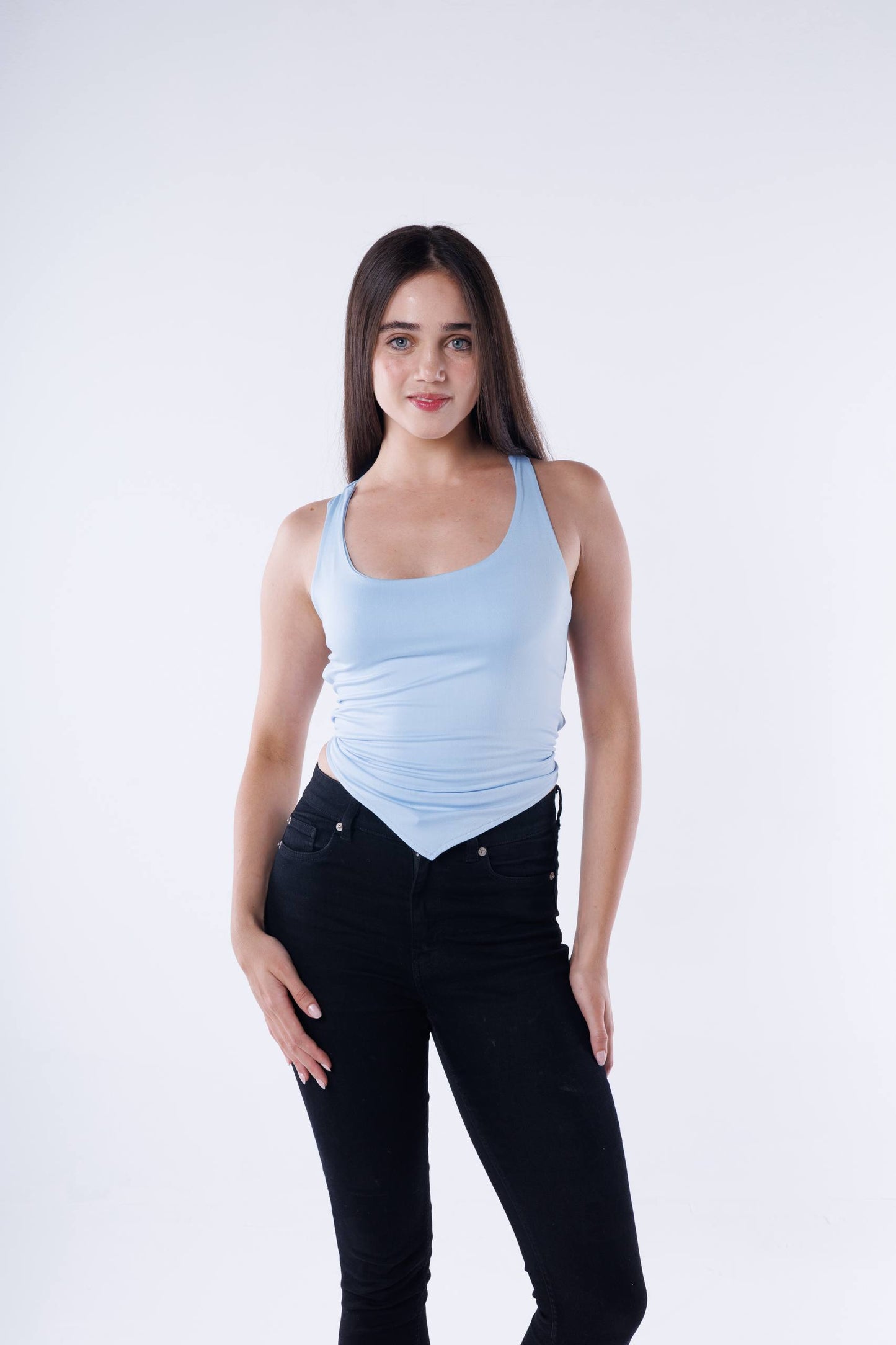 Basic Backless Tie-Back Top Ribbed Fabric — photo 3 — Yokaa Top