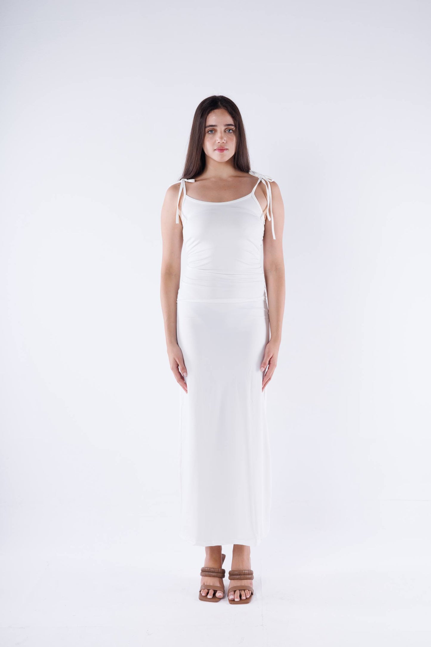 Sleeveless Dress Ribbed Fabric — photo 3 — Yokaa Dress