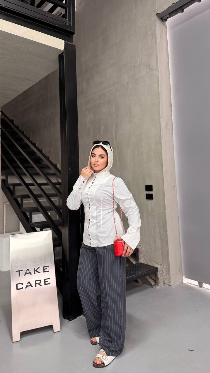 Striped Pants Rosaline Fabric — photo 2 — Yokaa Pants