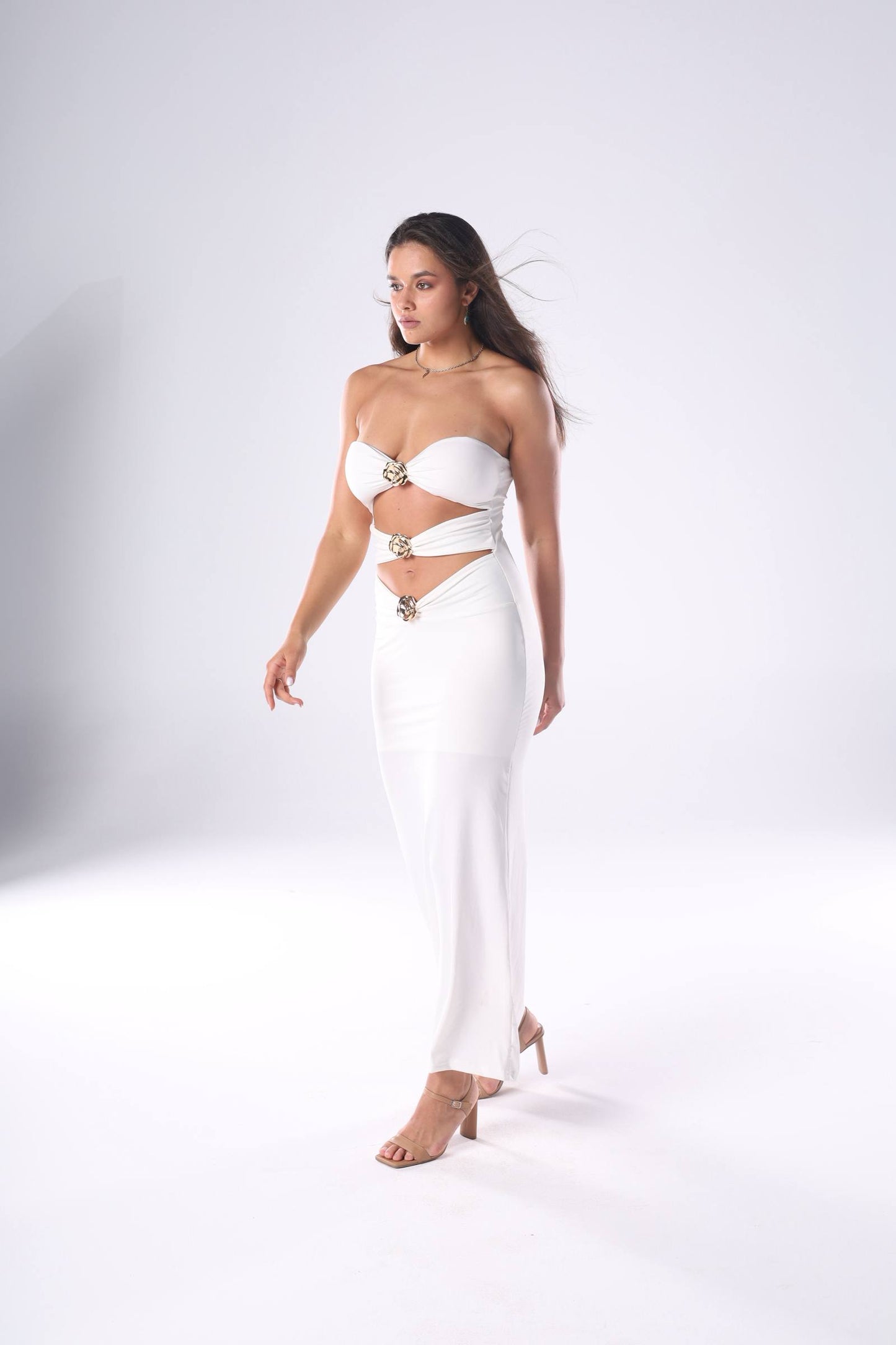 Strapless Dress with Triple Cut-Outs — photo 6 — Yokaa Dress