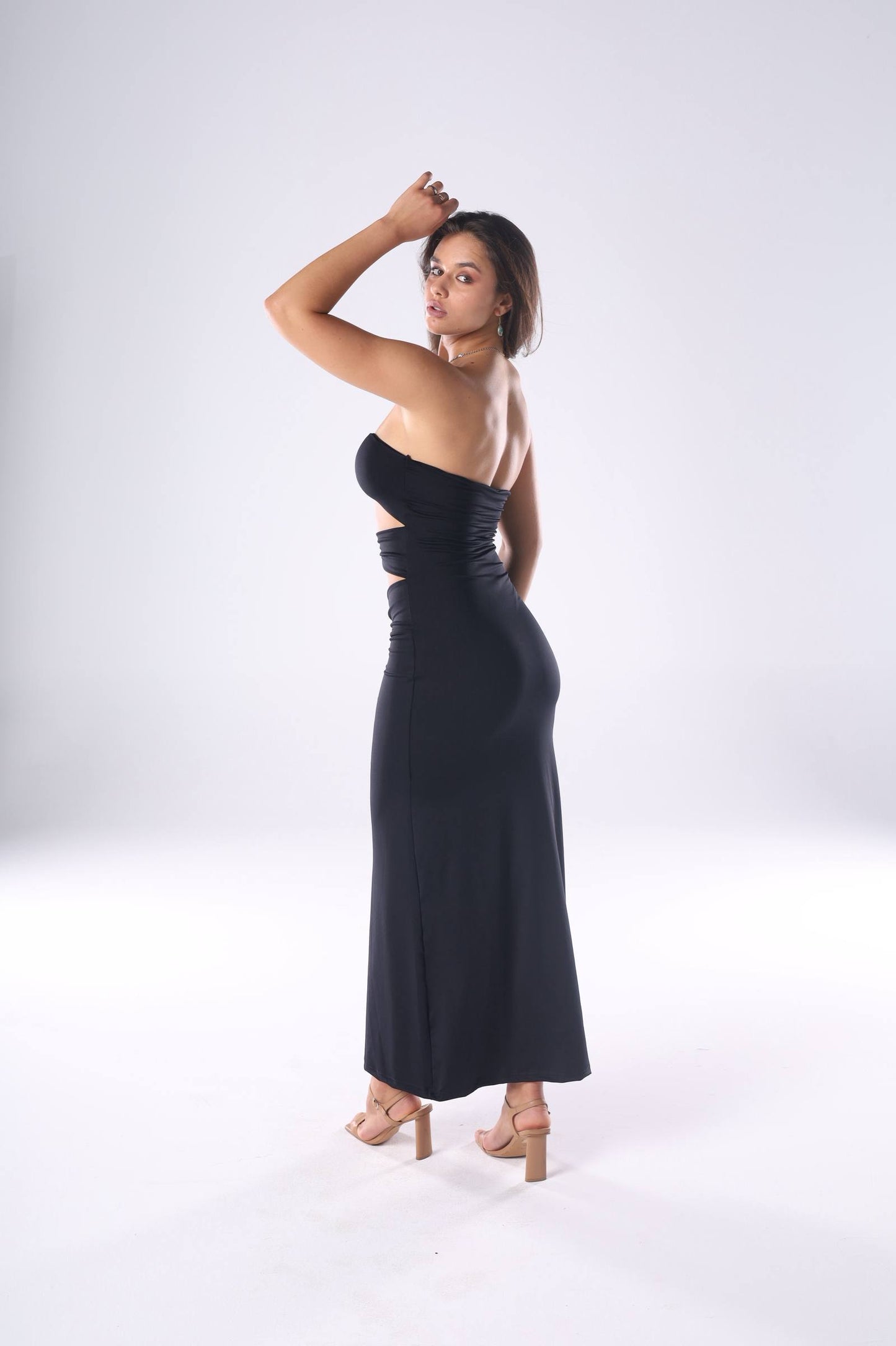Strapless Dress with Triple Cut-Outs — photo 5 — Yokaa Dress