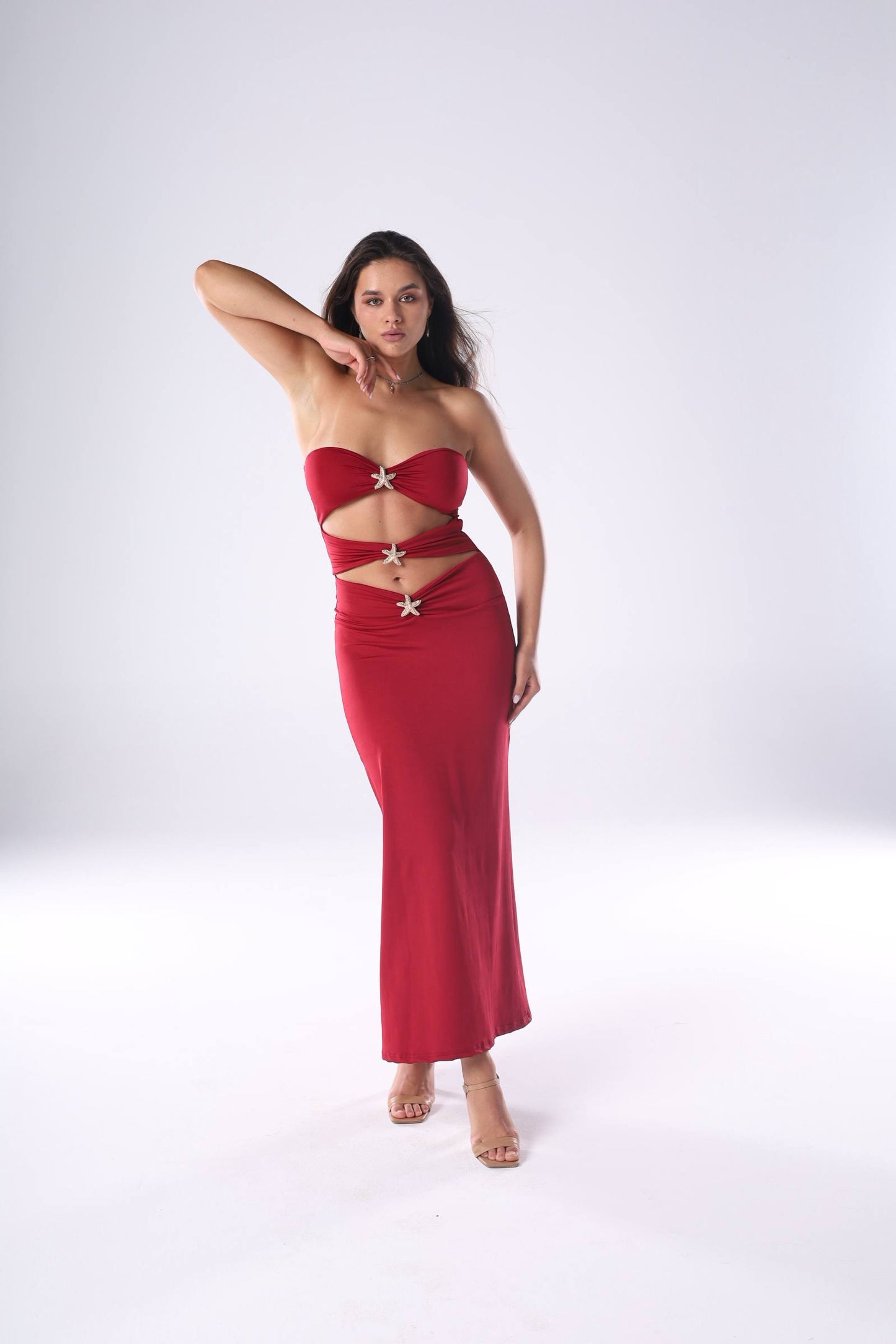 Strapless Dress with Triple Cut-Outs — photo 4 — Yokaa Dress