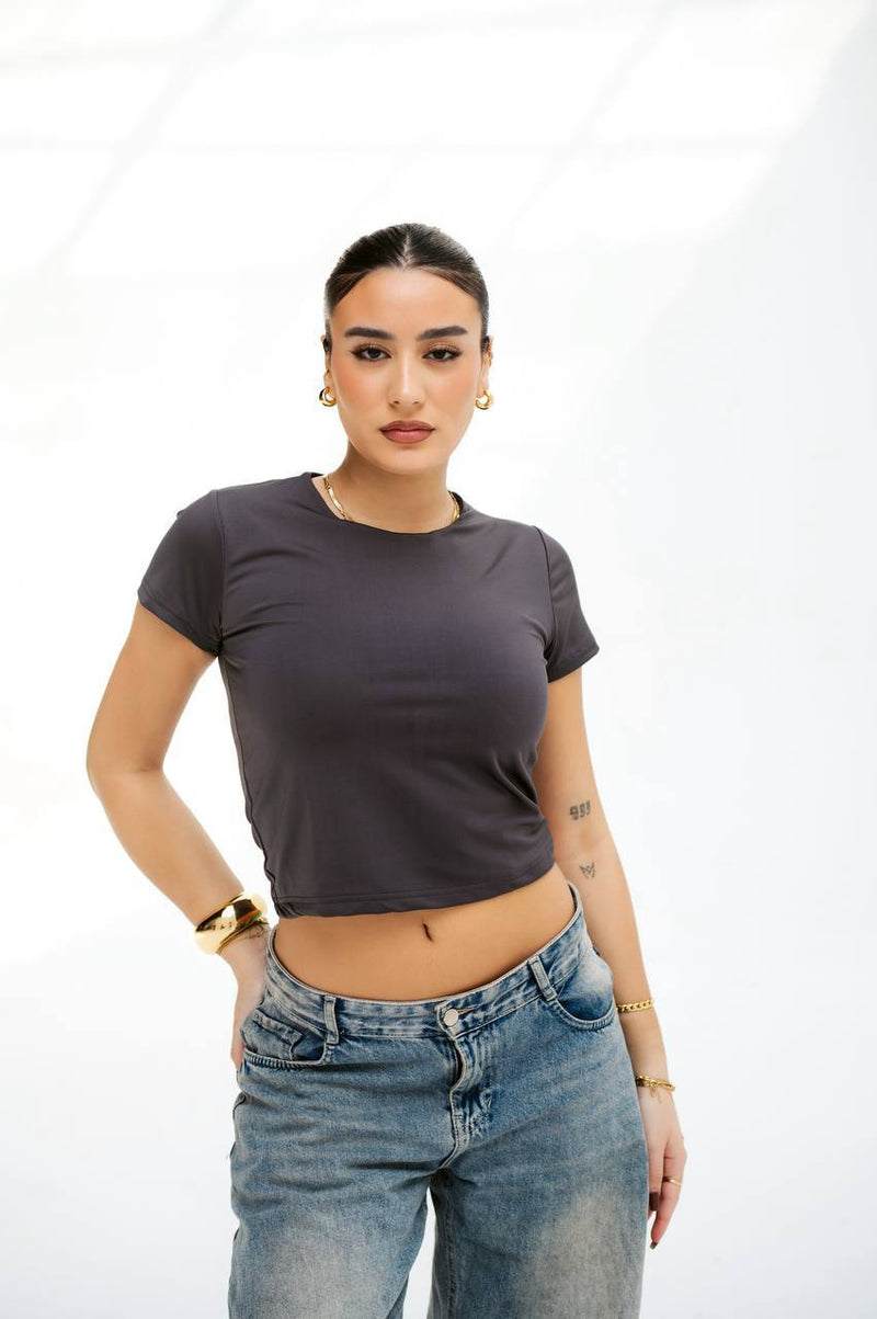 Basic Half-Sleeve Top — photo 2 — Yokaa Top