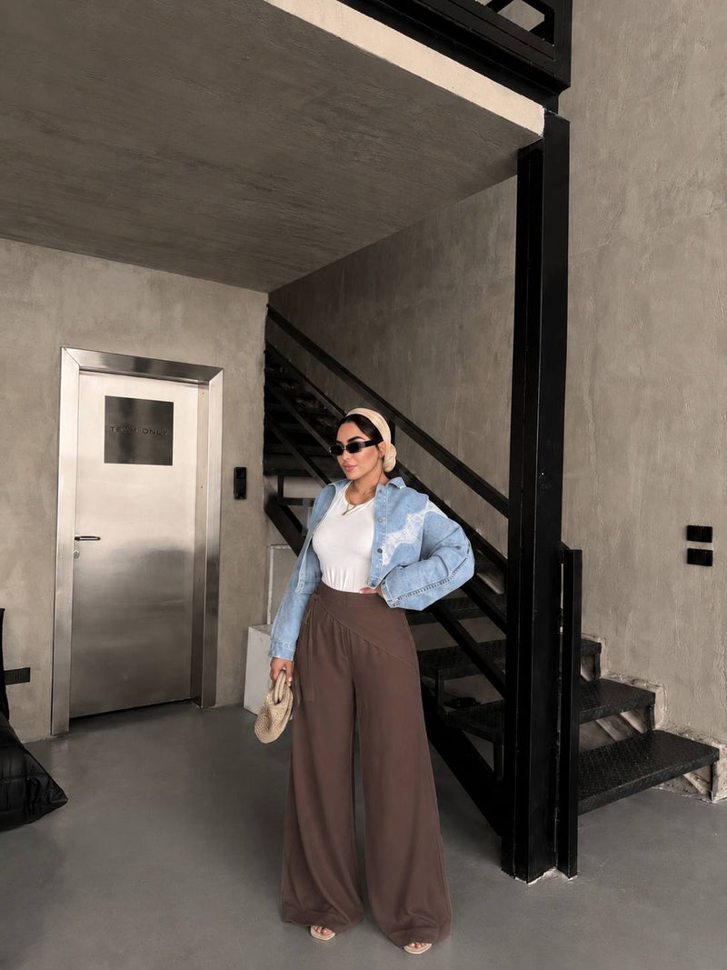 Scarf Pants Imported Linen Fabric — photo 2 — Yokaa Pants