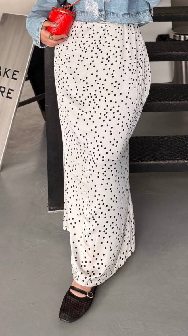 Polka Dot Skirt Polka Dulce Fabric — photo 2 — Yokaa Skirt